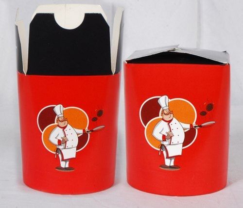 Red Food Grade Paper Noodle Box