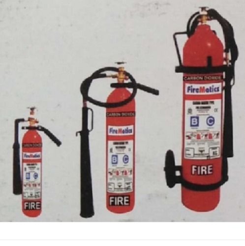 Carbon Dioxide Fire Extinguisher - Metal, Red Color, ISI Certified | 1 Year Warranty, Fire Class A, B, C, Easy To Use, High Pressure, Non Breakable