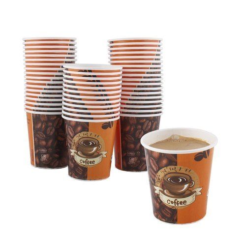 Brown Disposable Paper Tea Cup