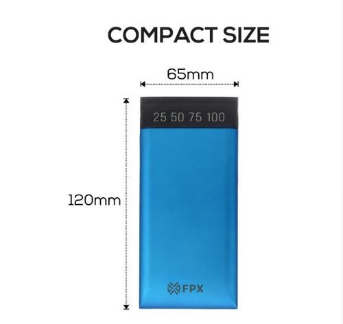 Black & White -Mah Li-Polymer Power Bank Blue