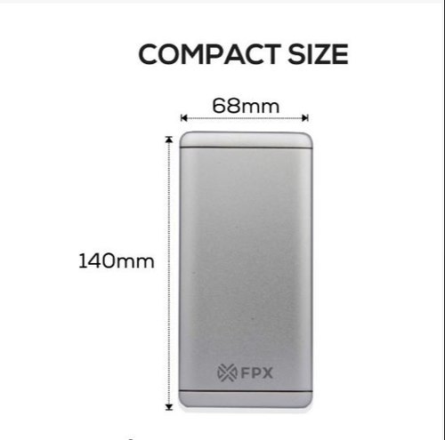 Black & White -Mah Li-Polymer Power Bank Grey