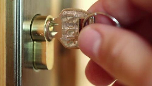 Brass Door Lock Application: Kitchen