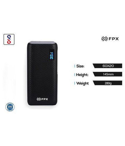 Fpx 10000 -Mah Li-Ion Power Bank Black Design: Bar
