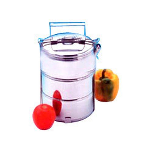 Silver Stainless Steel Tiffin Food Carrier