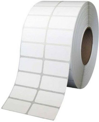 Blank White Adhesive Barcode Label Roll