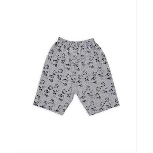 Kids Printed Grey Cotton Shorts