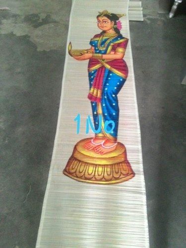 Multicolor Lamp Lady South Indian Korai Grass Mats