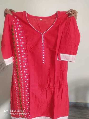 Liquid Red Color Ladies Kurti