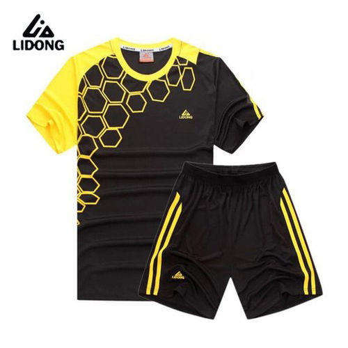 Mens Black And Yellow T-Shirt And Short Set Age Group: Adults