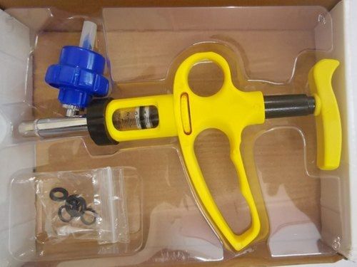 Animal Veterinary Instrument Yellow 5 Ml Pig Vaccine Plastic Gun