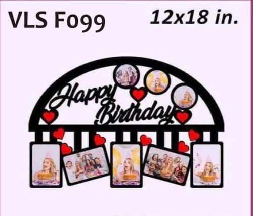 Mdf Happy Birthday Sublimation Photo Frame Vls F099