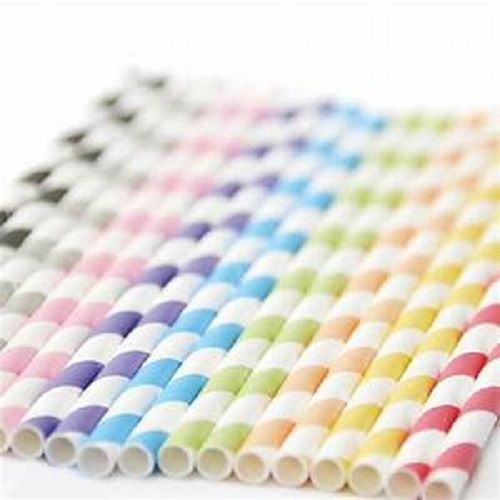 Various Colors Are Available Printed Pattern Paper Straws