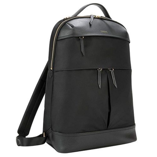 Moisture Proof 15 Inch Water Resistant Black Polyester Backpack