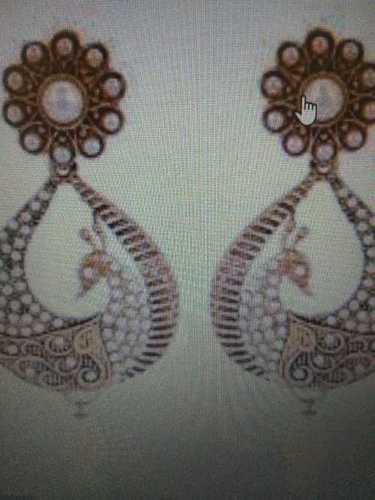 Golden Imitation Fashion Earring For Women