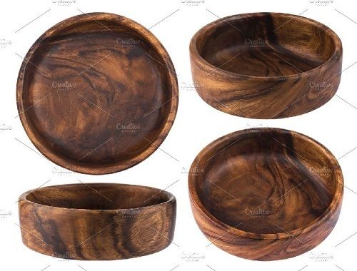 Various Colors Are Available Round Shape Wooden Bowls