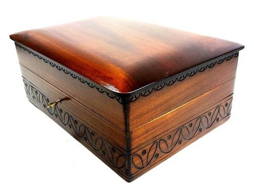 Wooden Jewelry Box With Lock