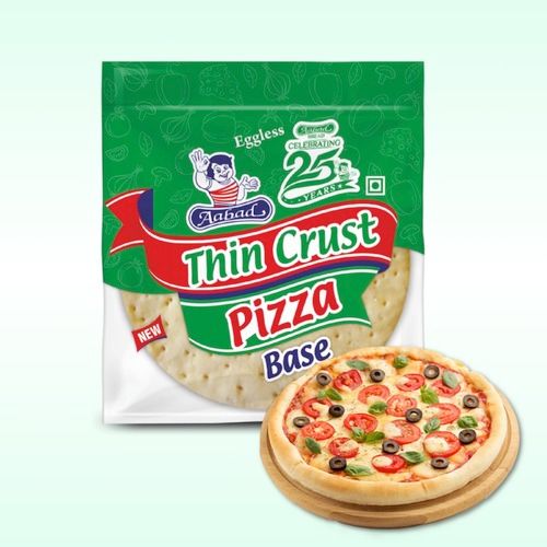 Plain Eggless Thin Crust Pizza Base 4 Pcs