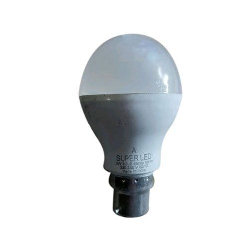 White 9 Watt Round Cool Daylight Led Bulb