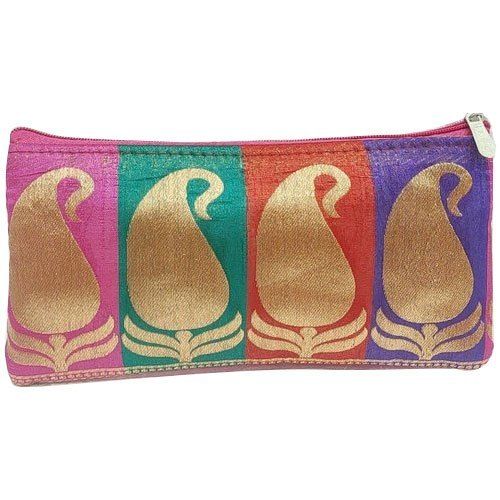 Multicolor Rectangular Cotton Clutch Purse