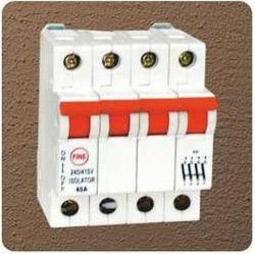 White Electric 40A Four 4 Pole Isolator Switch