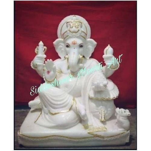 Pure White Veitnam Marble Ganpati Statue