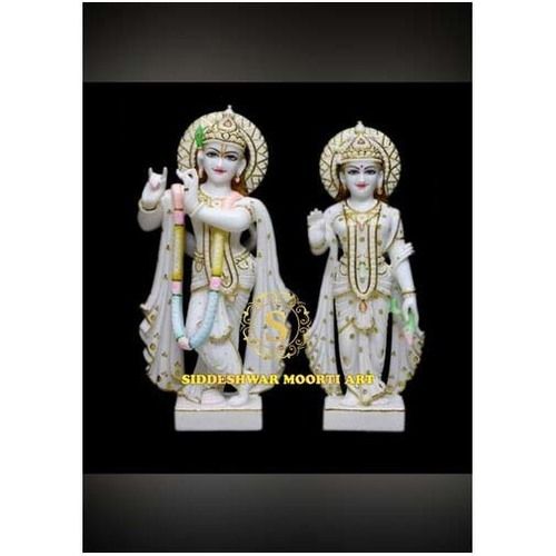 Standing Marble Radha Krishna Statue