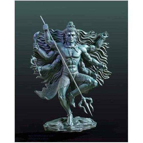 Easy To Clean Handmade Grey Shiva Statue