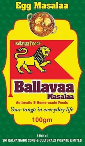 Organic Ballavaa Egg Curry Masala Powder