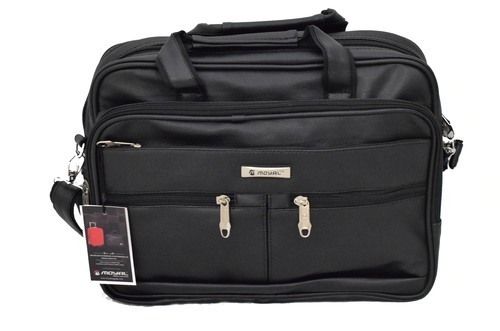 Black Rexine Office Laptop Bag