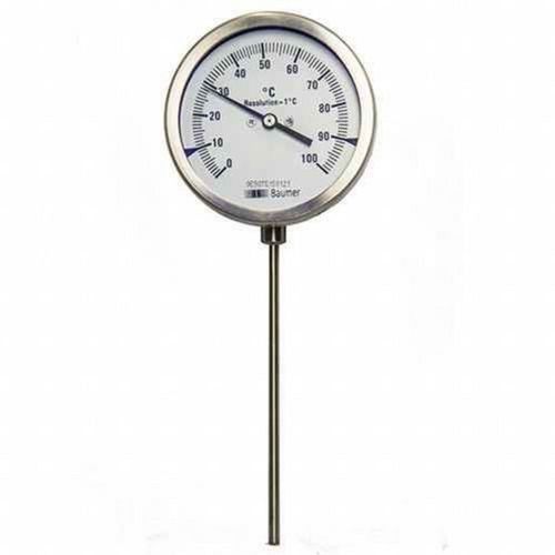 Metal+Glass Steel Glass Analog Temperature Gauge