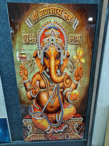 Shri Ganesh Printed Porcelain Wall Tiles