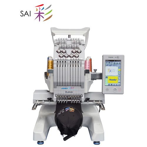 White Juki Tajima Sai 8 Needle Embroidery Machine