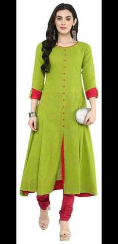 Cotton Polyester Ladies Full Sleeves Kurta