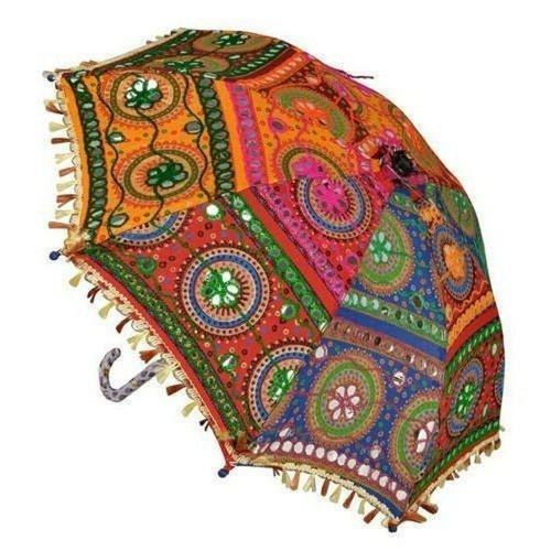 Multicolor Decorative Wedding Embroidered Umbrella