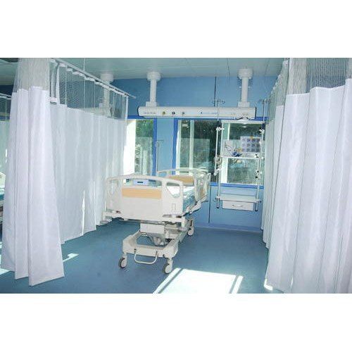 Plain Netted Top Polyester Hospital Curtain Track System