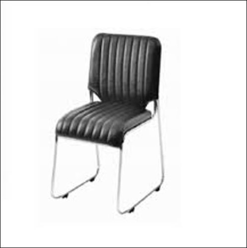 Black Non Rotatable Visiting Chair