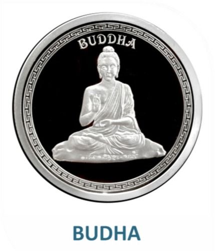 Scratch Resistant God Buddha Round 99.9% Silver Silver Coin