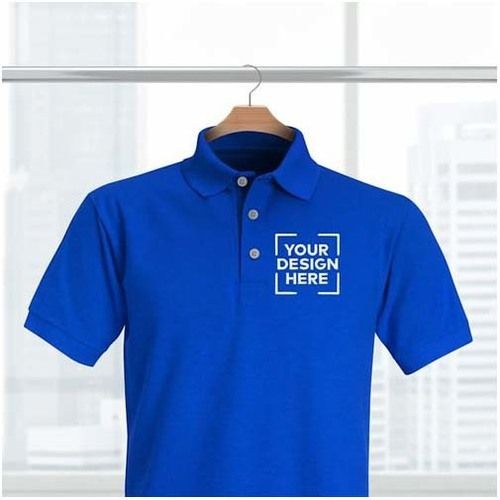 Printed Blue Corporate T-Shirt Age Group: Adult