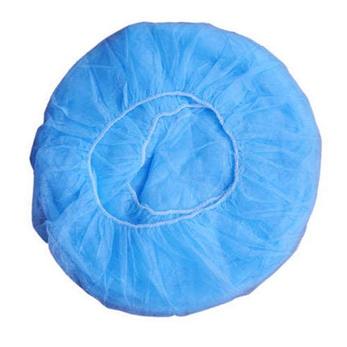 Oval Anti Bacterial Blue Bouffant Cap