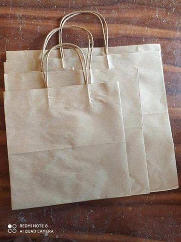 Disposable Brown Paper Carry Shopping Bags