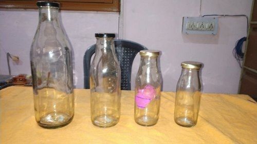 Transparent Milk Glass Bottle