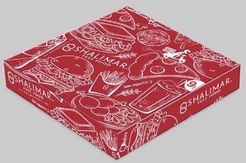 Paper Square Shape Pizza Box