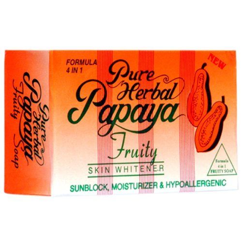 Pure Herbal Papaya Fruity Skin Whitening Soap Cool & Dry Place