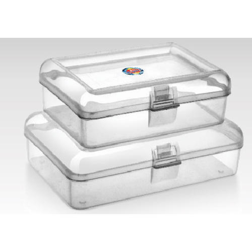 Durable And Light Weight Colourless Rectangular Plastic Container