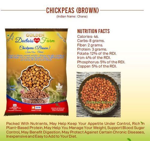 Healthy and Natural Dried Brown Chickpeas