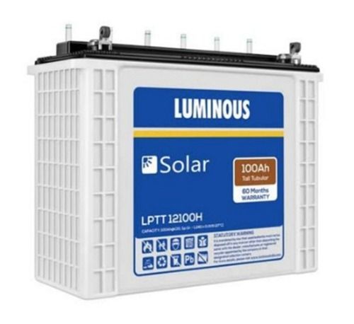 Plastic Luminous Solar Battery Lptt12100H