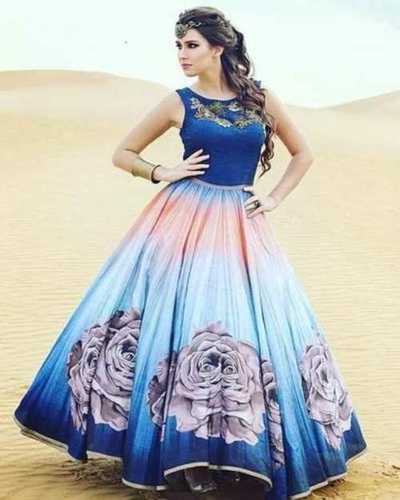 Various Plain Digital Printed Gown 