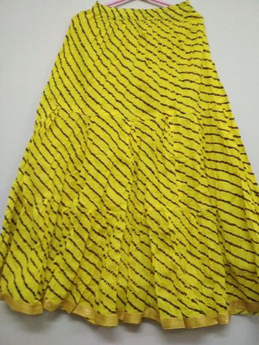 Various Colors Yellow Cotton Leheria Skirts