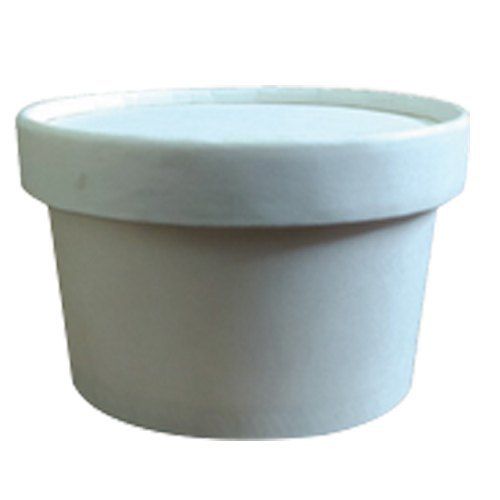 White 350Ml Paper Container With Lid