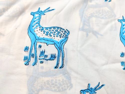 Hand Block Animal Printed Fabric